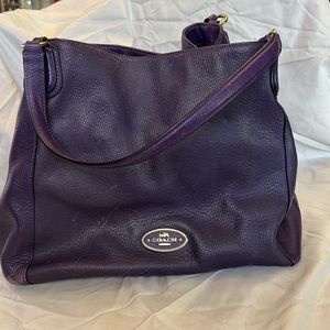 Coach purple shoulder handbag